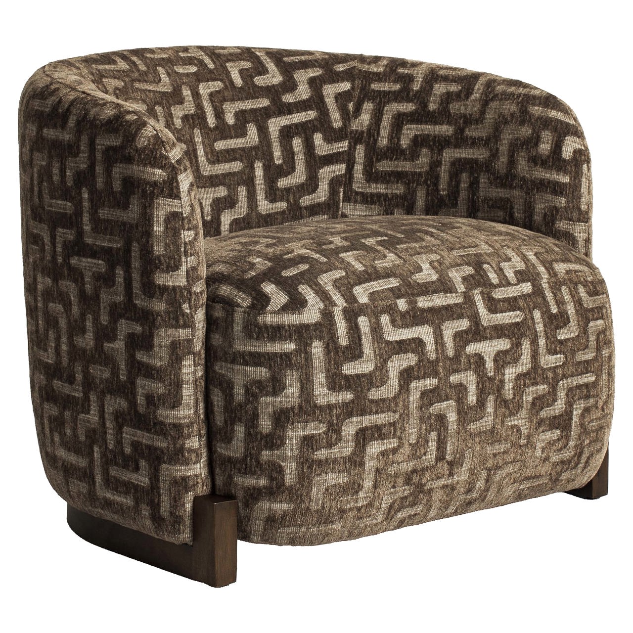 - Lounge stoel Hannah brown labyrinth fire retardant