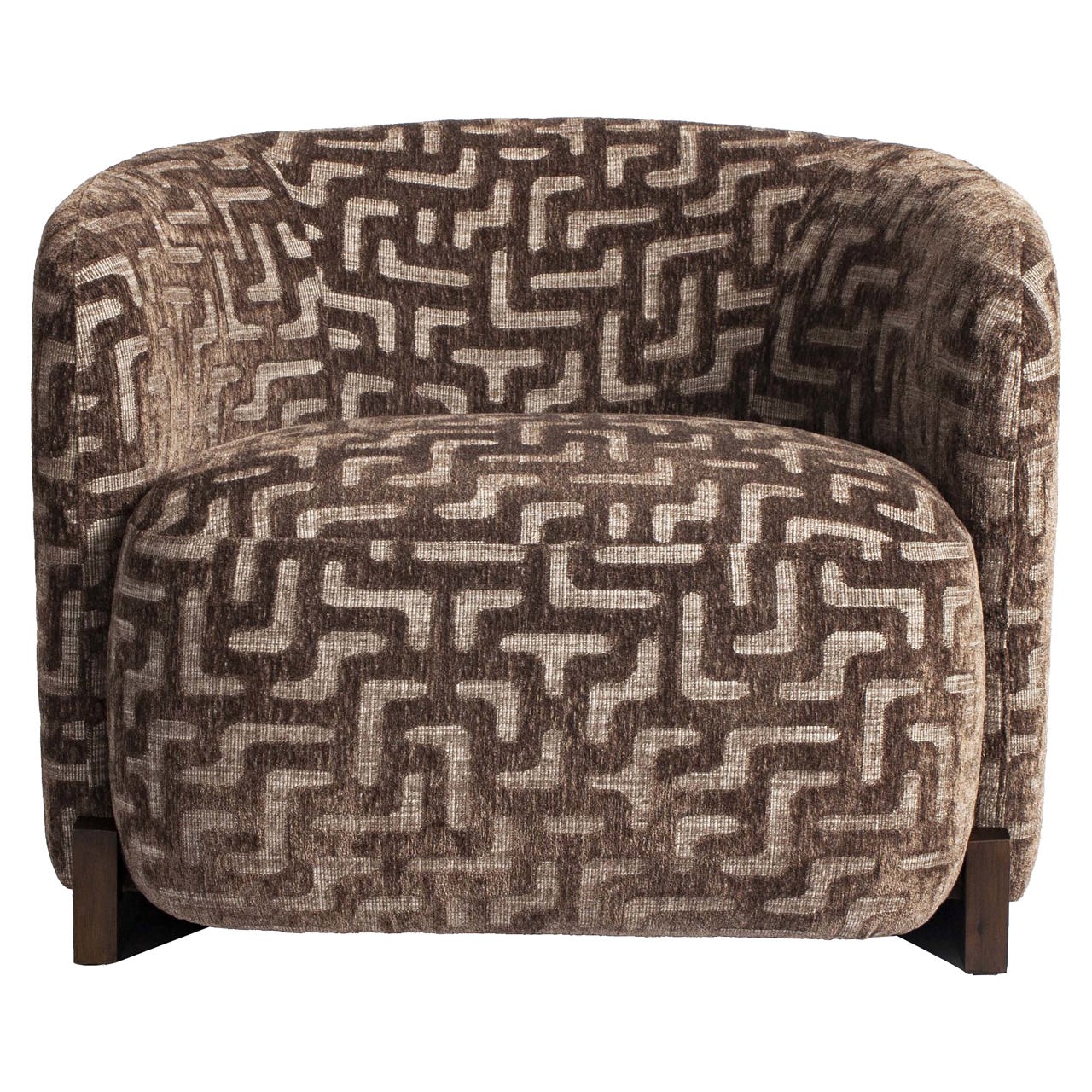 - Lounge stoel Hannah brown labyrinth fire retardant