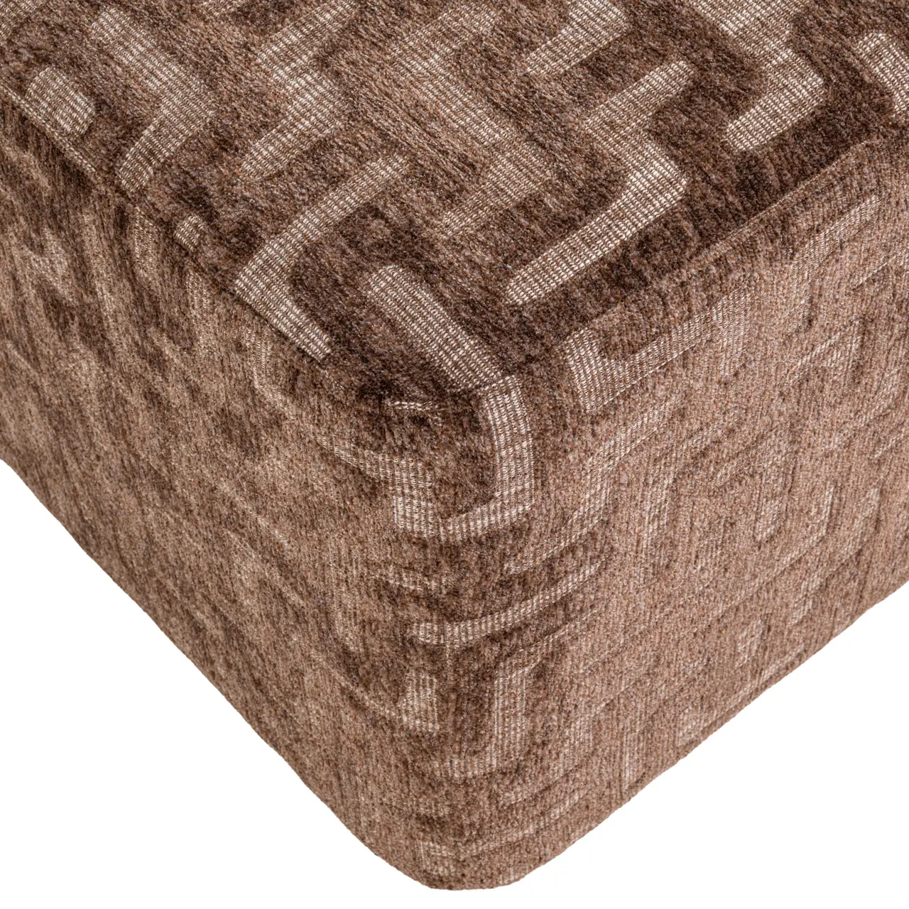 - Poef & Voetenbank Ciela brown labyrinth
