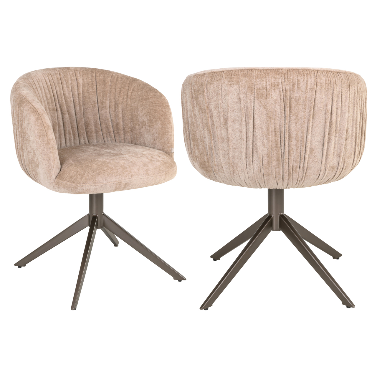 - Eetkamerstoel Cassi sand soft swivel