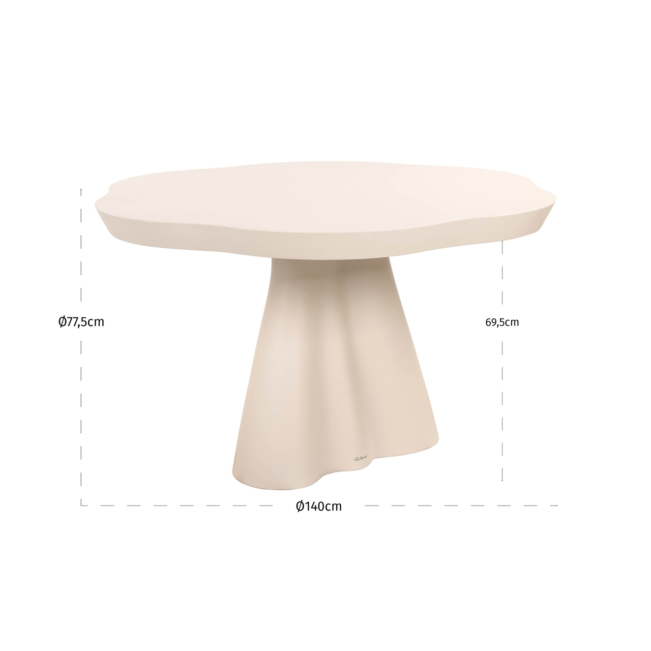 - Outdoor eettafel Urban Bloom sandstone 140x140