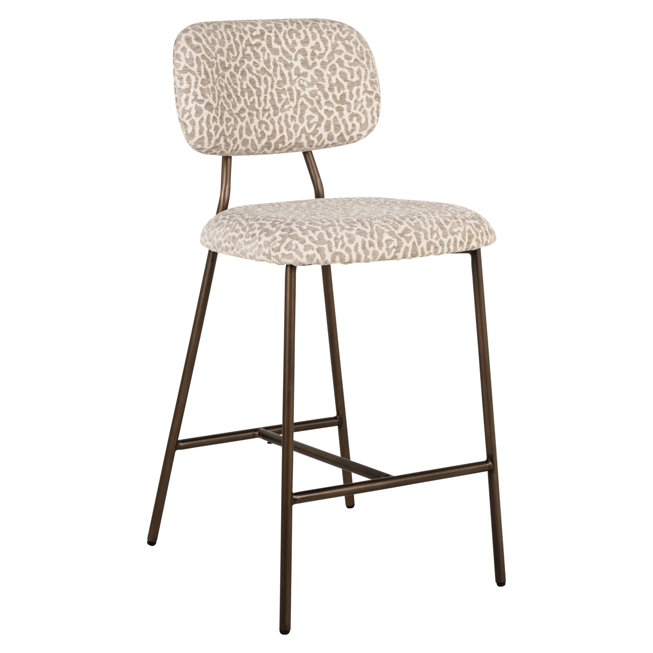 - Counterstoel Xenia beige leopard fire retardant (Set of 2)