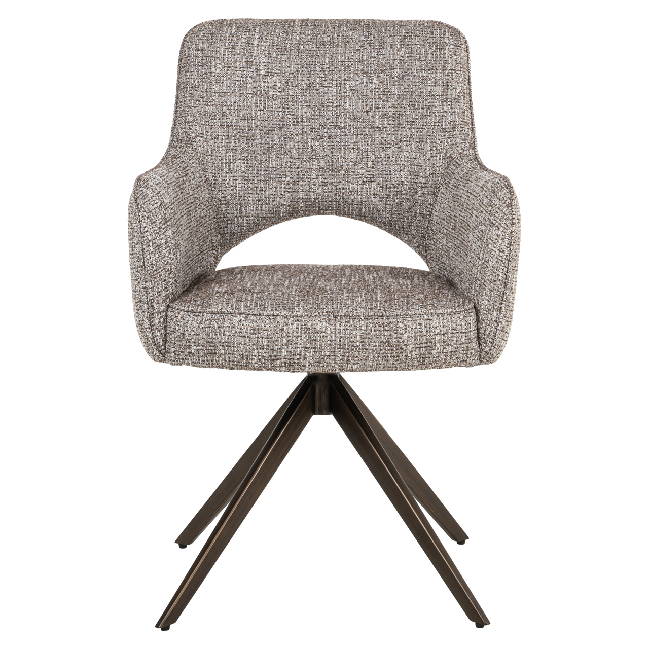 - Eetkamerstoel Ginerva earth tweed swivel