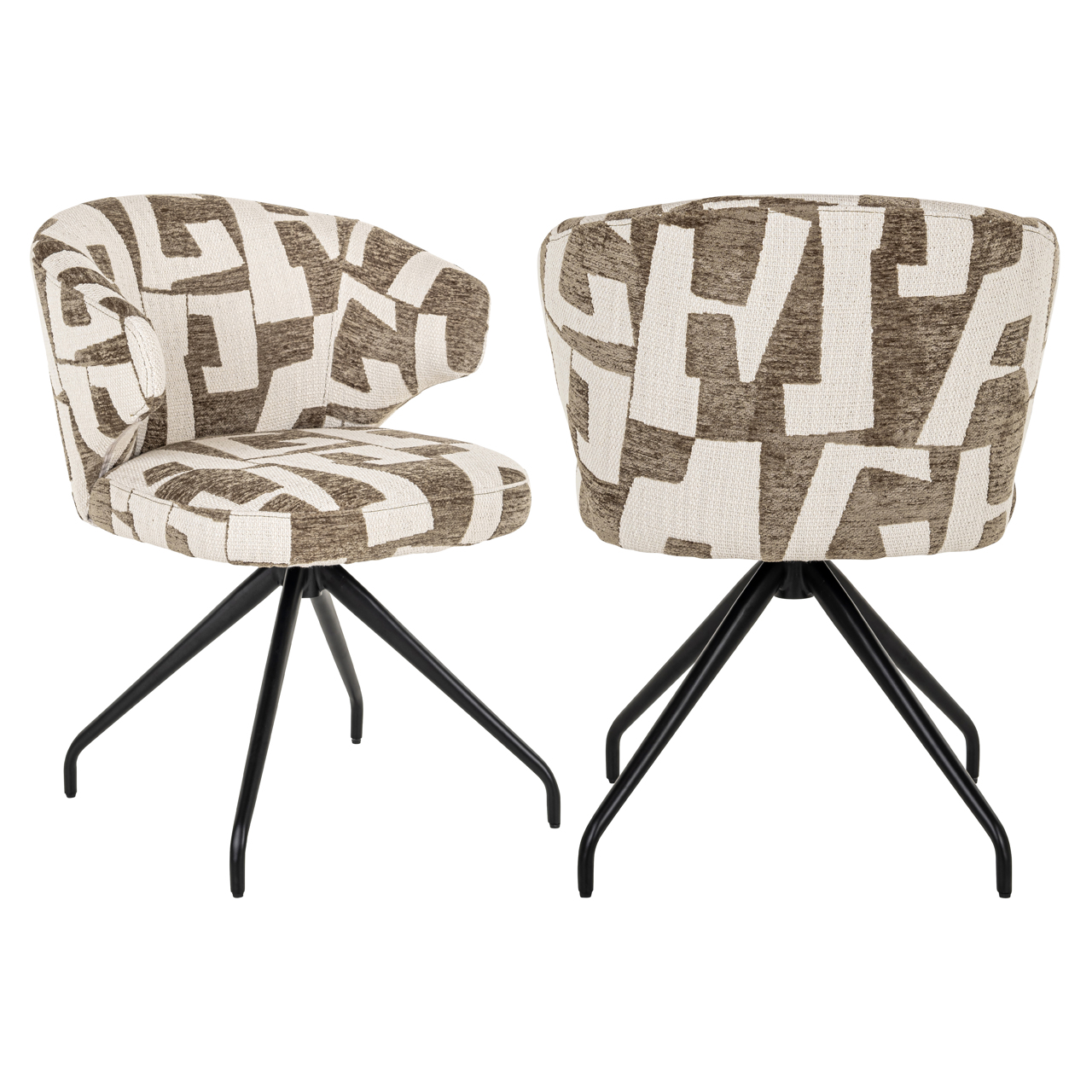 - Eetkamerstoel Milly moss graffic swivel