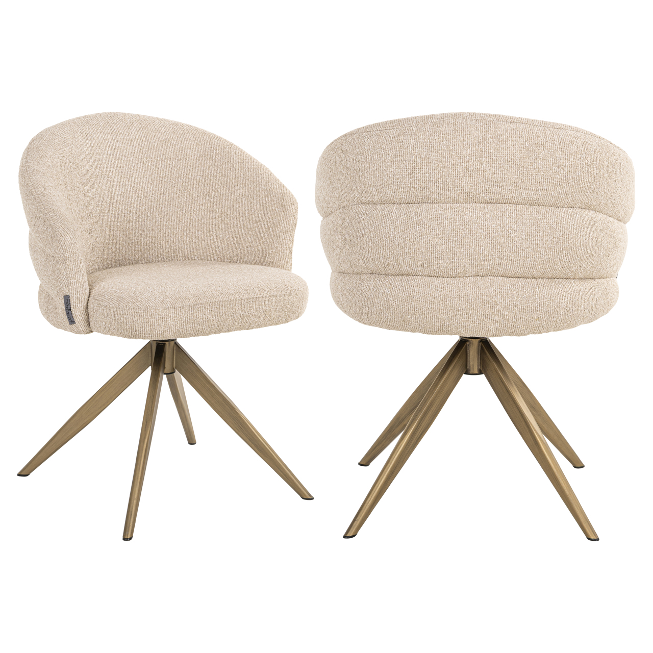 - Eetkamerstoel Zendaya biscotti swivel fire retardant