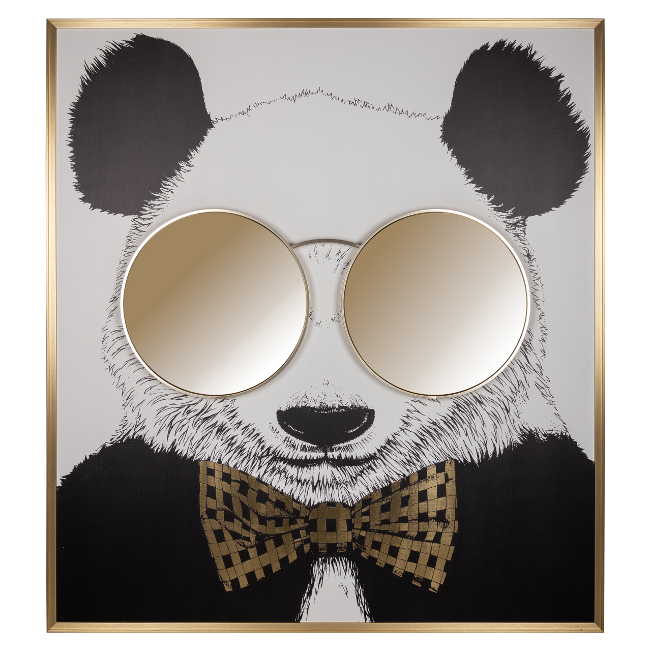 - Wall art Panda black/gold