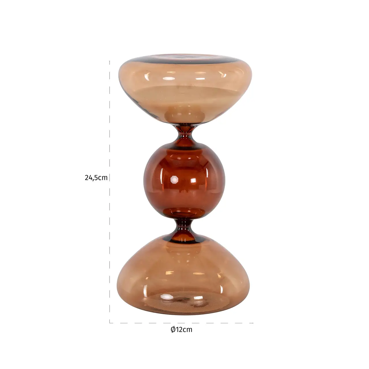 - Decoratief object Elba brown hourglass small