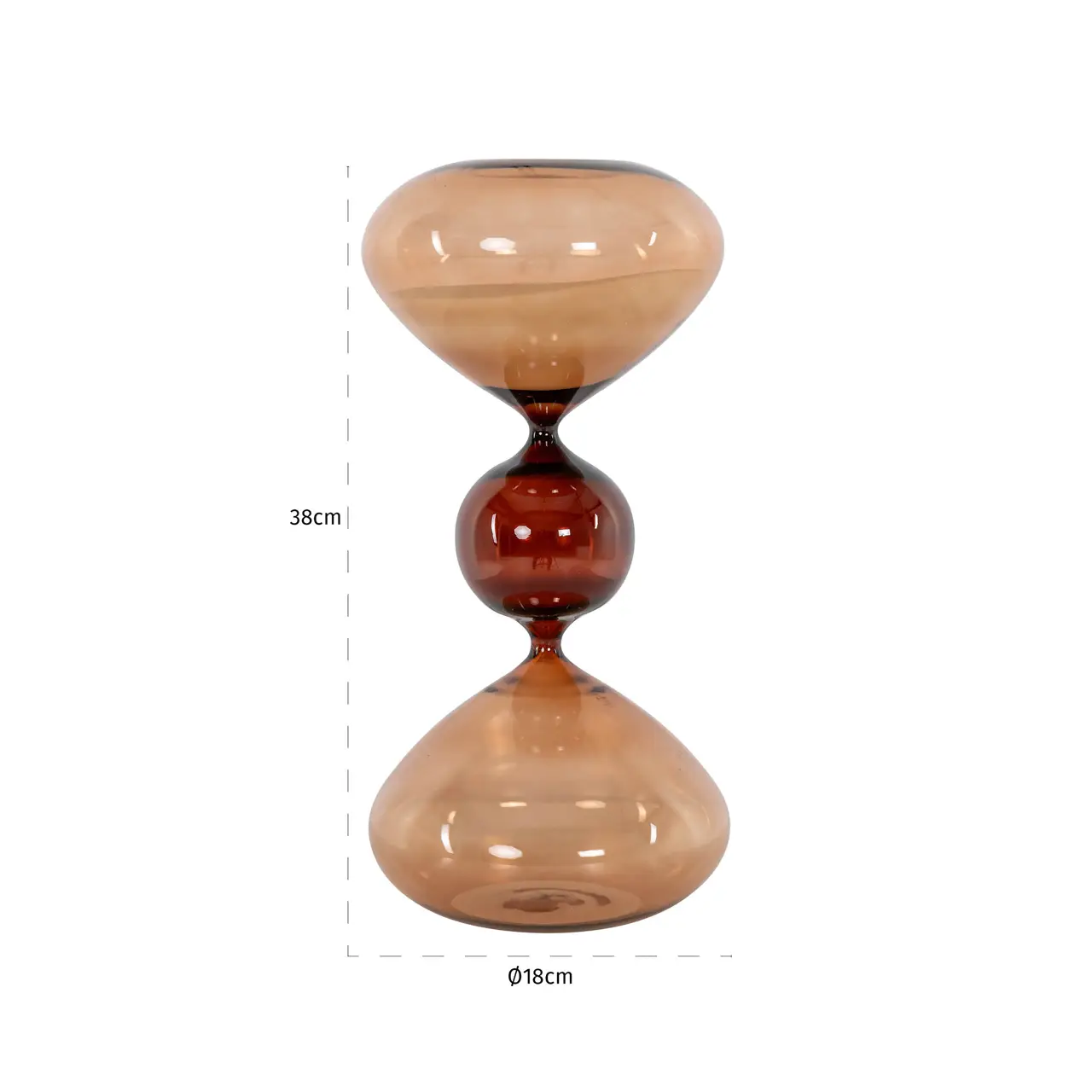 - Decoratief object Elba brown hourglass large