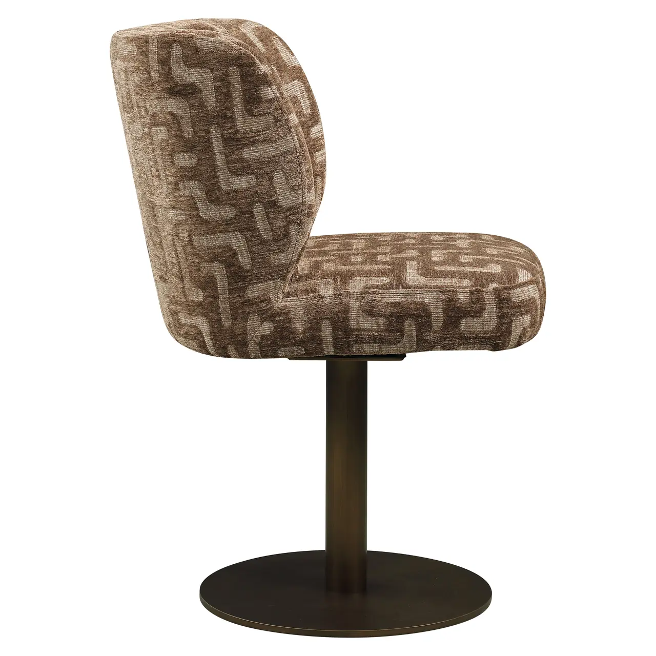 - Eetkamerstoel Fiona brown labyrinth swivel