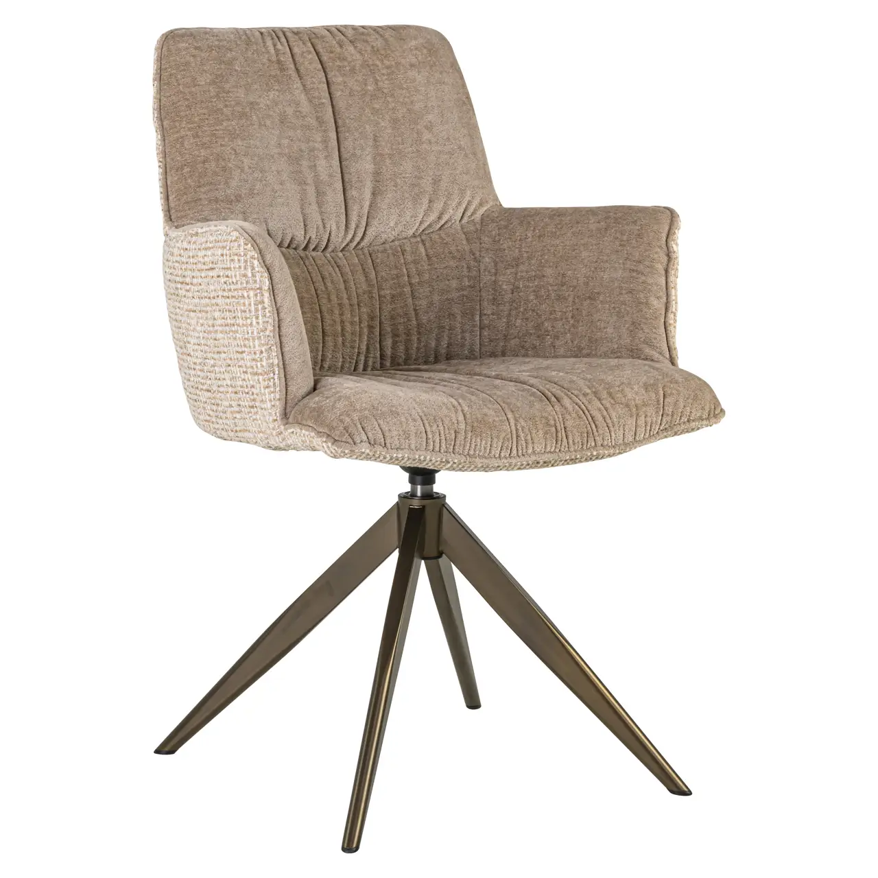 - Eetkamerstoel Chase cream blockweave swivel