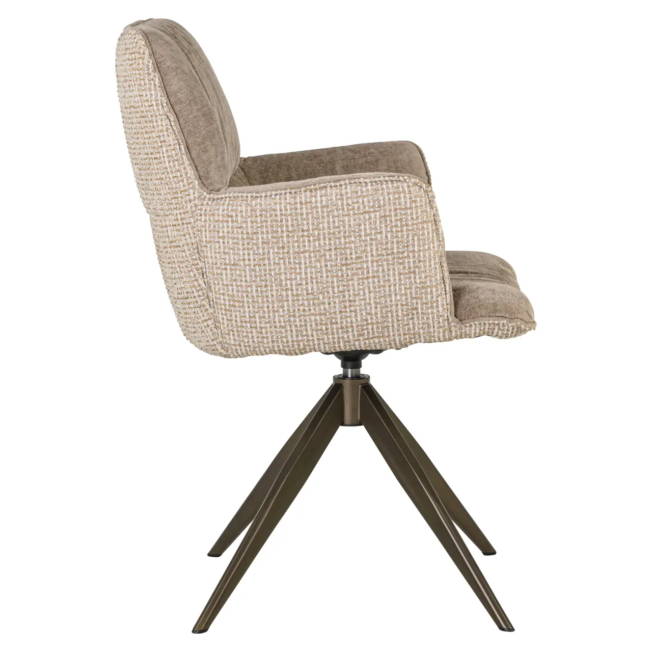 - Eetkamerstoel Chase cream blockweave swivel