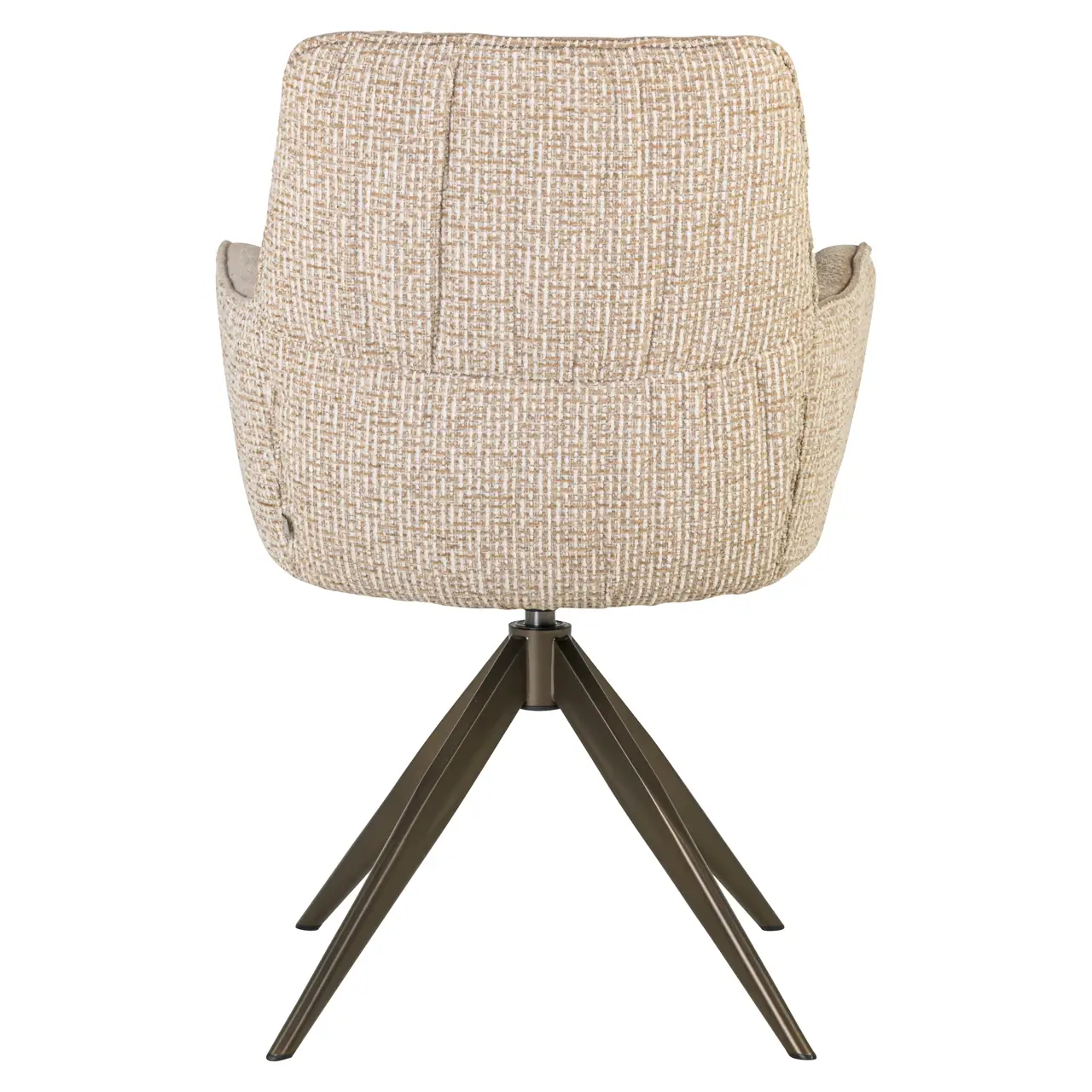 - Eetkamerstoel Chase cream blockweave swivel