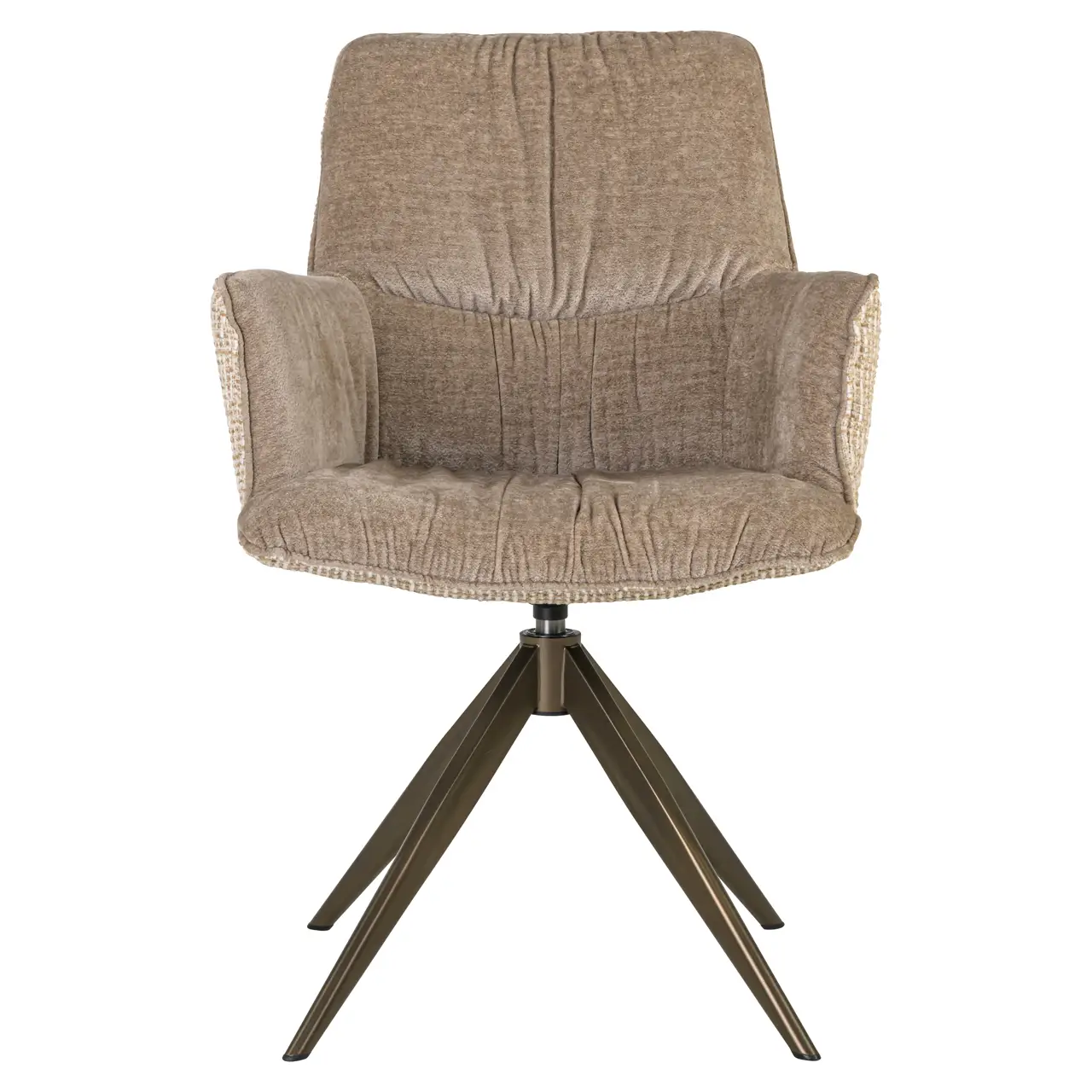 - Eetkamerstoel Chase cream blockweave swivel