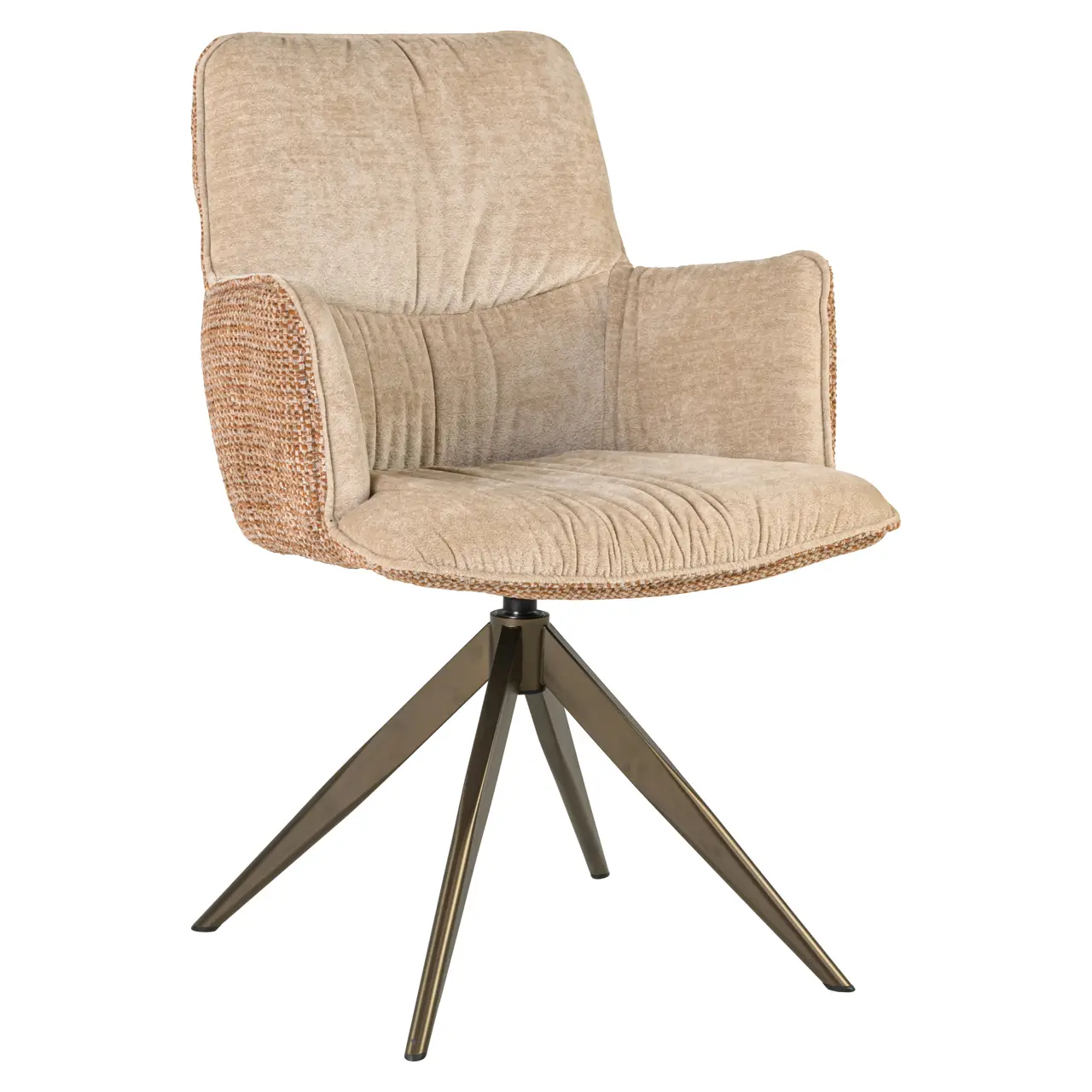 - Eetkamerstoel Chase ginger jacquard swivel