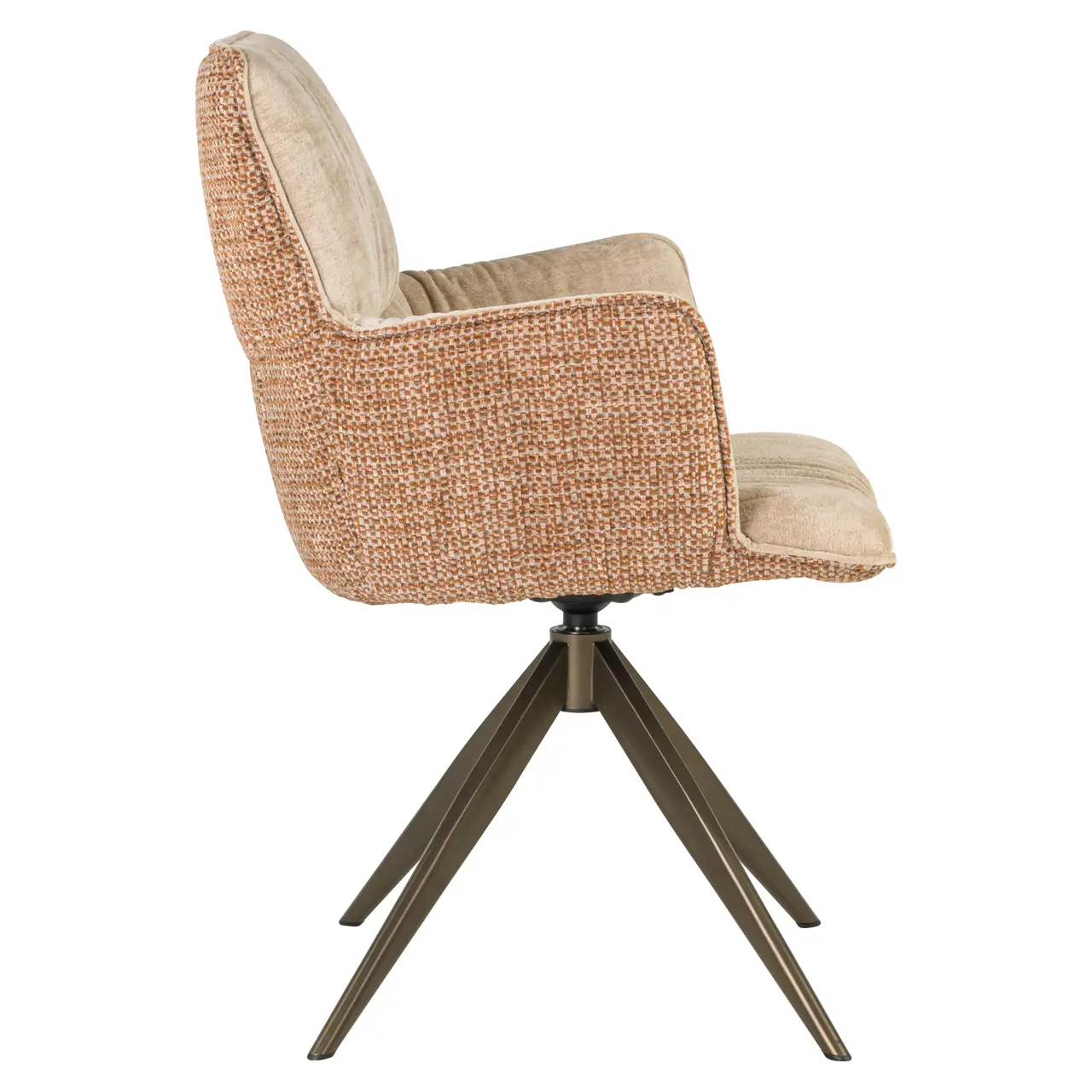 - Eetkamerstoel Chase ginger jacquard swivel