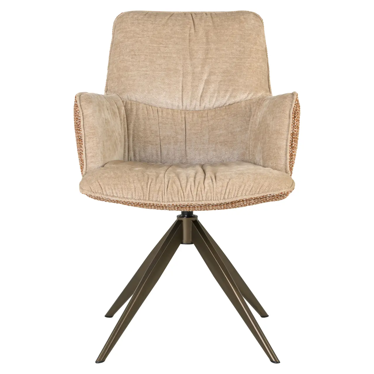 - Eetkamerstoel Chase ginger jacquard swivel