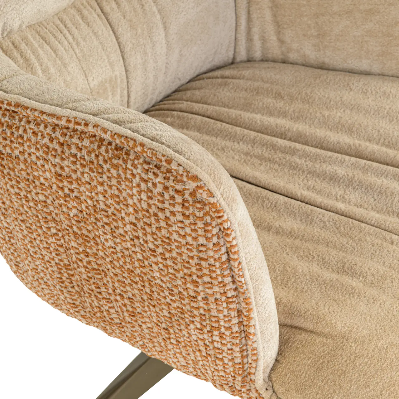 - Eetkamerstoel Chase ginger jacquard swivel